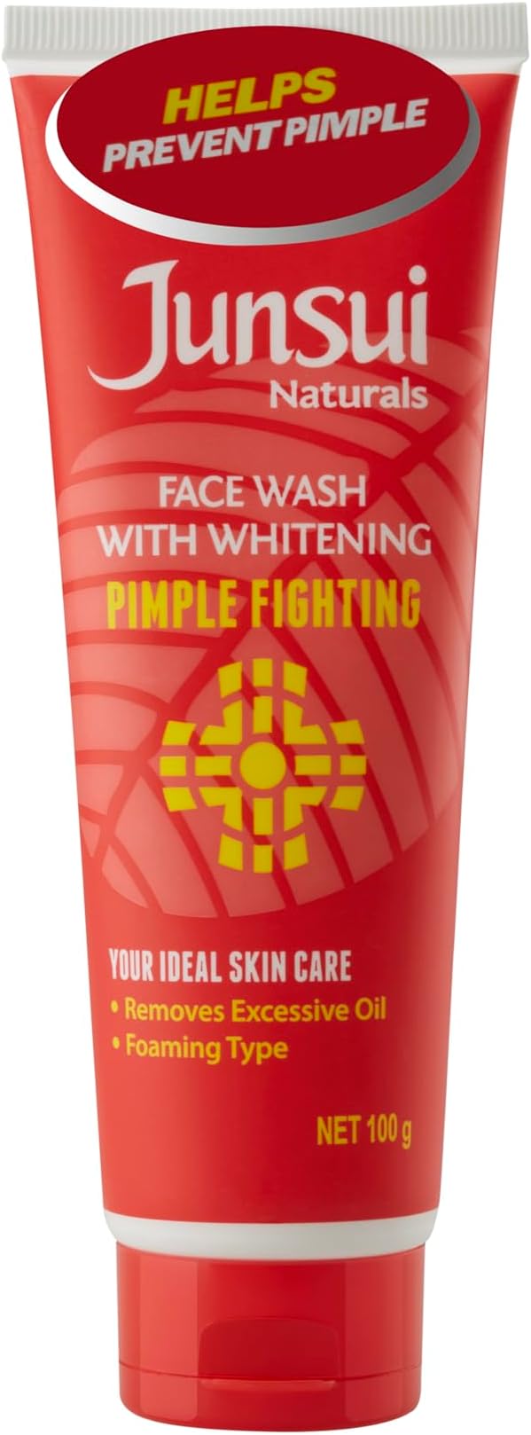 Junsui Naturals Face Wash Pimple Fighting | Fight Pimples and Helps Brighten The Skin | Contains Anti-Bacterial Ingredient and Yam Bean Extract | 100gm