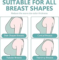 Vista 6 de Hojas de silicona para cicatrices, 4 pares de hojas reutilizables de silicona para cicatrices, tiras de cicatrices de silicona de grado médico