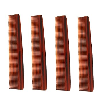 VOOLEX - HAND MADE COMB - ALL PURPOSE FINE SINGLE TOOTH DRESSING COMB -PACK OF 4-19 CM X 4 CM