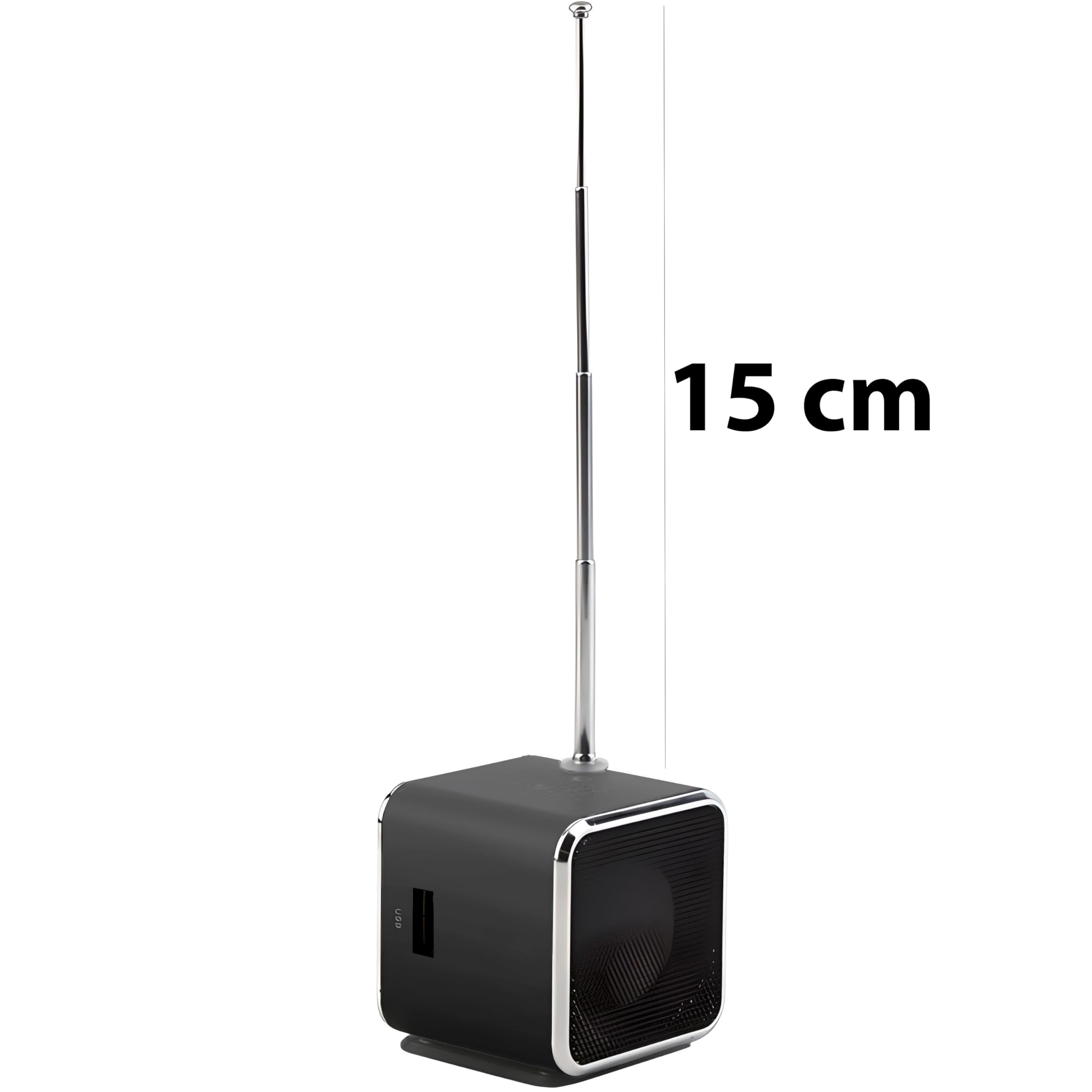 Retoo Radio Portatile FM 3W 45dB Micro SD TF Altoparlante Digitale MP3 USB Nero-Grigio