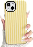 NITITOP Compatible with iPhone 17 Pro Case Matte Cute Vertical Stripes for Women Girls Men Boy Striped Pattern Hybrid 2 Layers Back Shockproof Protective Cover - Pink