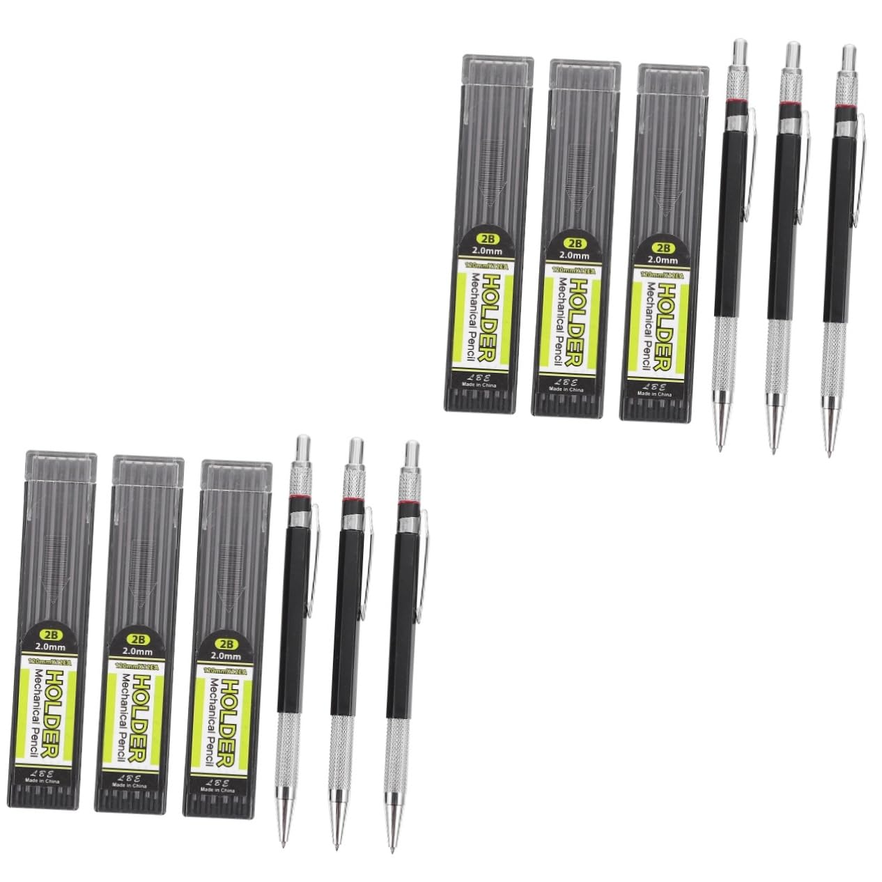 DOITOOL 6 Sätze Teiliges Set Druckbleistift für Zeichnen und Skizzieren Ergonomischer Mechanischer Bleistift mit Minen für Schule und Büro für Künstler und Schüler