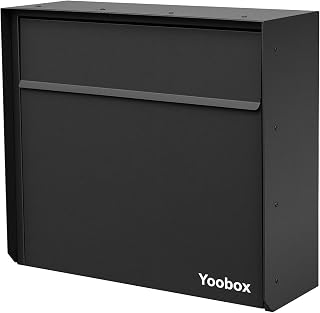 Wall Mount Mailbox for House Outside, Anti-Theft Locking Mailbox, Weatherproof Mailboxes 13.5" H x 15" L x 5.5" D, Black
