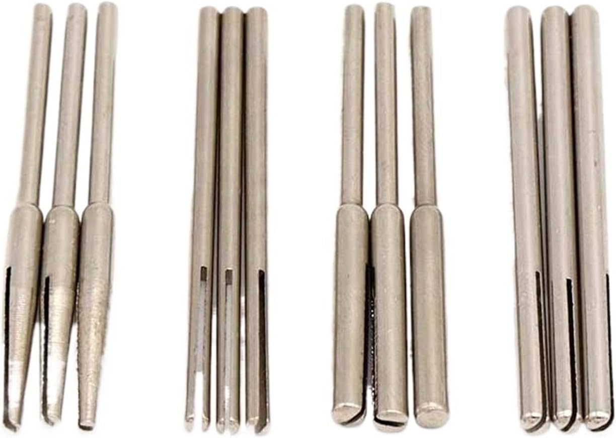 Sandpaper Split Clamp Bar 1-30Pcs Sandpaper Clamp Split Mandrels Long Abrasive Holder Clip Rod 2.35/3mm Shank for Rotary Tool(2.35mm Cone,15Pcs)
