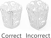 Vista 4 de Envolturas para velas, 50 unidades, portavelas de té, envolturas decorativas para velas sin llama en bodas, festivales, vacaciones, fiesta de Blanco