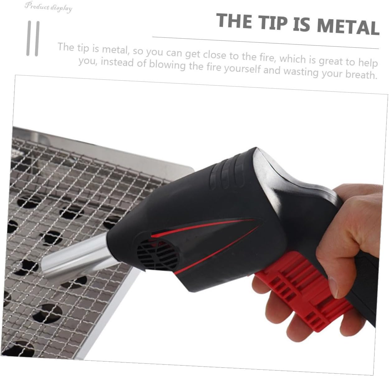 Xmas Manual Hand Blower for Grill, Camping Chimneys, Black ABS Metal