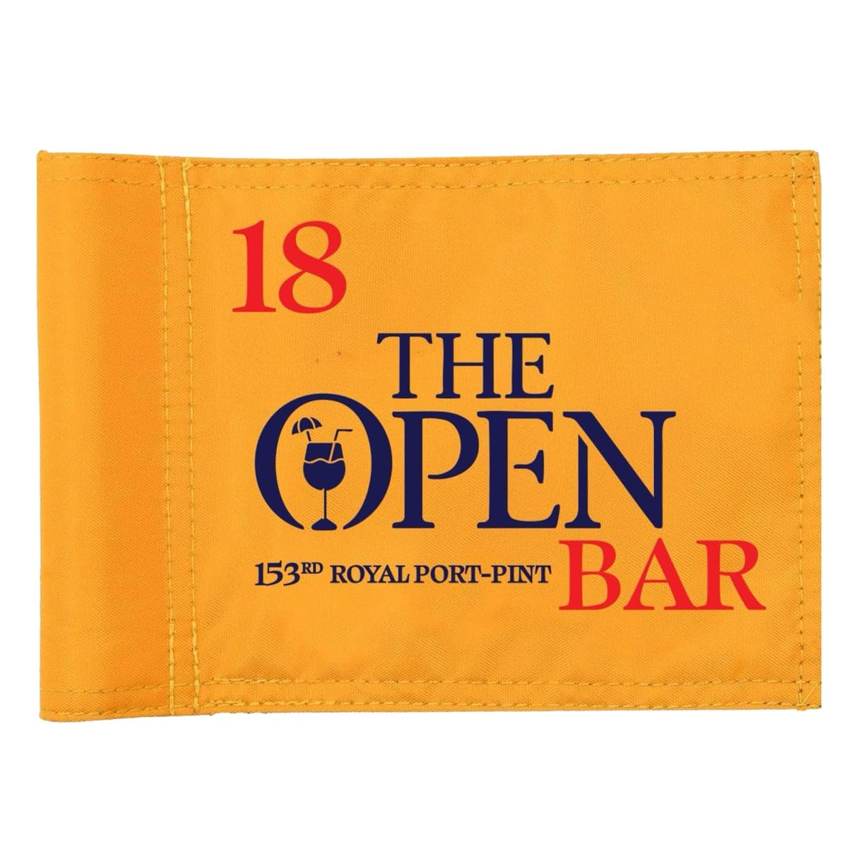 Golf Flag 8x6 Inch – 420D Nylon Double-Sided Mini Pin Flag with Tube Inset, Practice Putting Green Flags for Yard (The Open-Inspired)