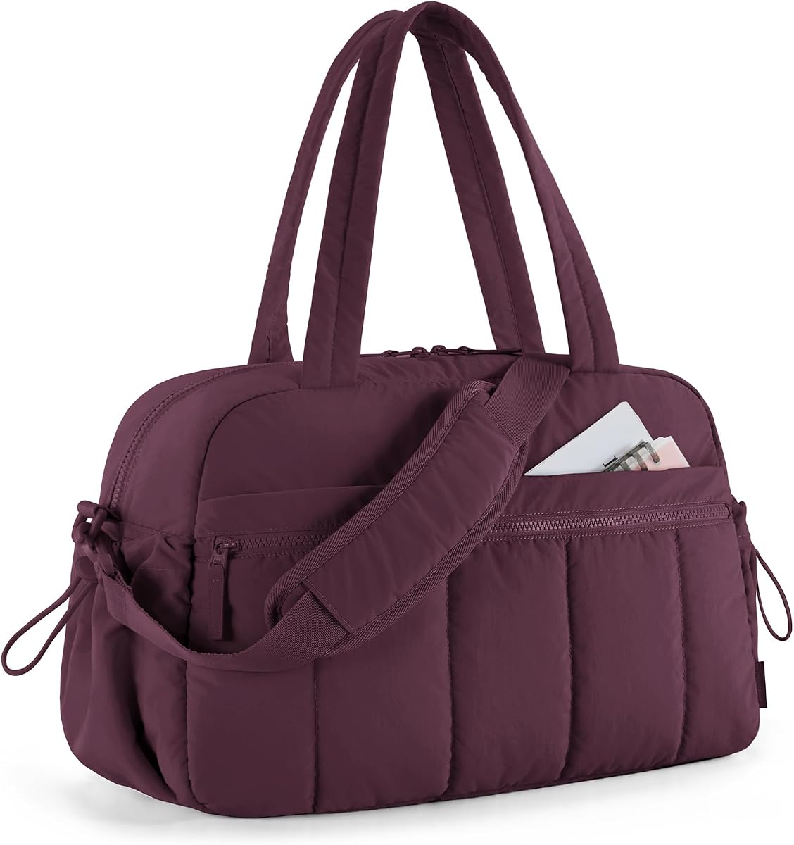 Bolsa de lona BAGSMART para viajar, bolsa de gimnasio para mujeres, para llevar durante el fin de semana | Bolsillo húmedo de PVC, tamaño de equipaje de mano personal aprobado por la aerolínea, se adapta debajo del asiento, una bolsa para gimnasio, viajes, hospital, alojamiento