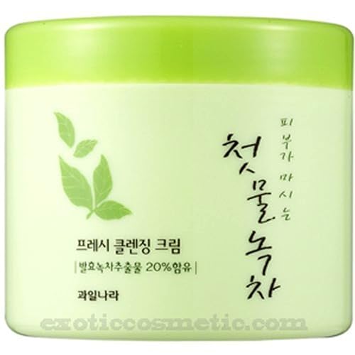 La primera crema limpiadora facial natural de té verde (té verde fermentado)