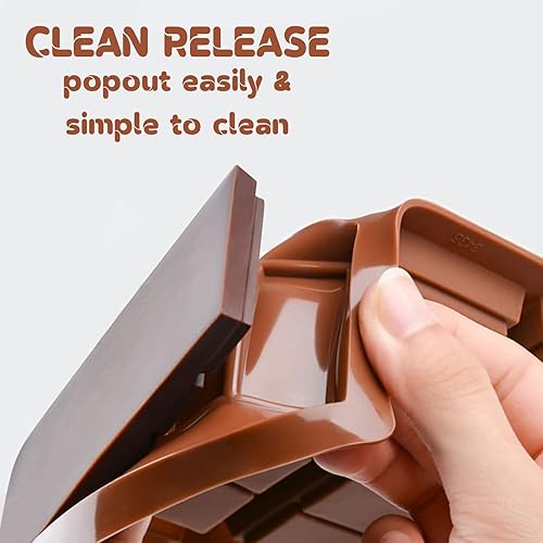 Miniatura 3 de Moldes de chocolate de grado alimenticio, moldes de silicona para chocolate dulce, moldes de barra energética de chocolate caliente, moldes