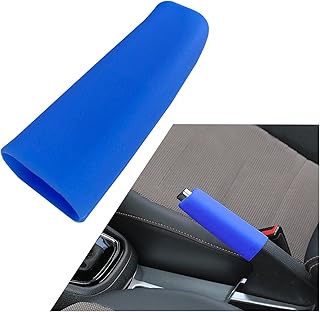 Ziciner Car Handbrake Cover, Elastic Anti-Slip Silicone Auto Handbrake Shifter Protector, Comfortable Handbrake Grip Decoration for Men Women, Universal Vehicle Interior Accessories (Blue)