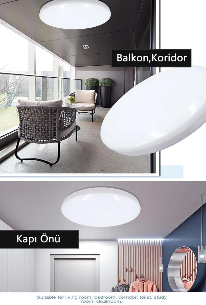 LEDVANCE ceiling light installed in a balcony and corridor