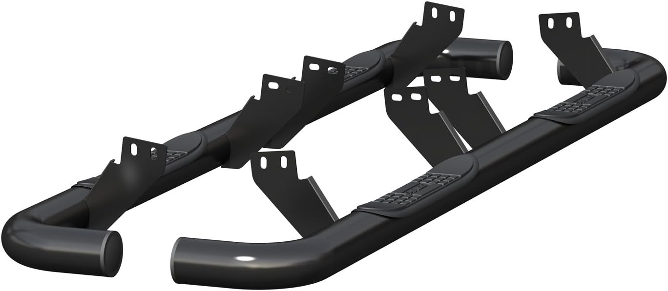 ARIES 204075 3-Inch Round Black Steel Nerf Bars, No-Drill, Fits Select Hummer H2