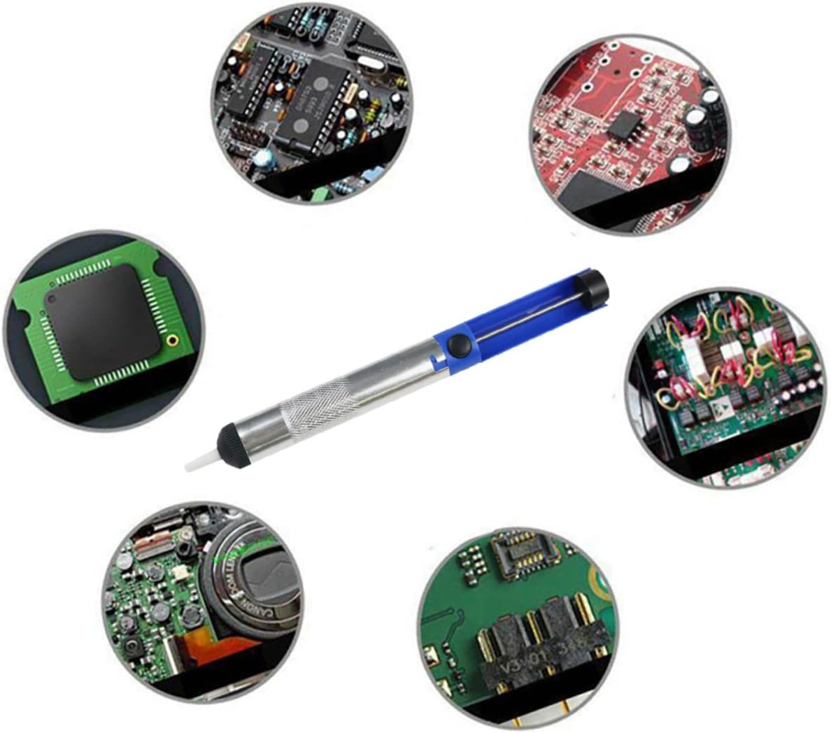 10pcs Solder Sucker Desoldering Pump Kit Manual Non-Slip Tin Extractor Tool for Electronics Repair High Suction Capacity for Efficient Solder Removal