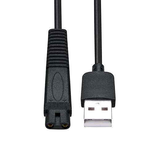Miniatura 4 de Cable de carga de repuesto para afeitadora Skull Shaver Pitbull Gold Pro, Palm, Platinum Electric Razor - Cable USB 2 unidades
