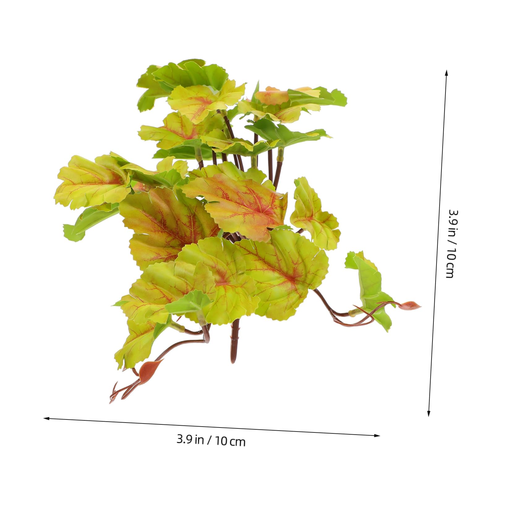 POPETPOP 1set Simulated Plants for Reptile Case Decoration Lifelike Ornament for Terrarium Tank Safe Material for Snake Lizard and Gecko Habitats 2pcs