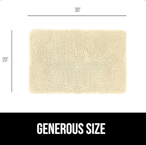 Vista 559 de Gorilla Grip - Tapete de baño de 30” x 20”, de felpilla gruesa, suave y absorbente, secado rápido, de microfibra, con reverso de caucho, para piso