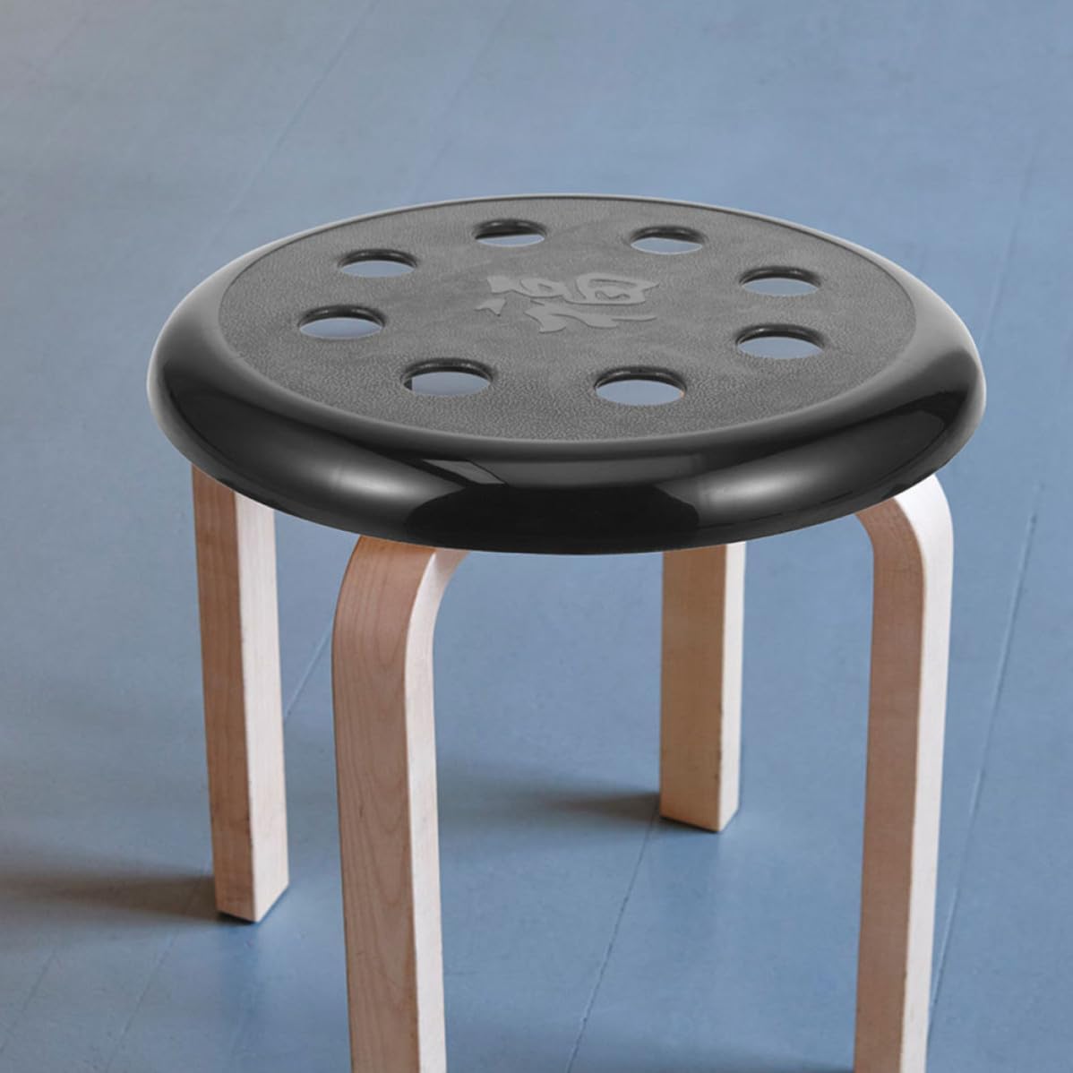 PATKAW 2pcs Round Plastic Stool Seat Covers Replacement for Bar Stools Easy Installation with Wear and Tear Resistance for Offices and Schools