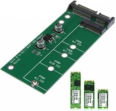 Multibao M2 SATA to 22-Pin SATA III Adapter for NGFF M.2 Key B/B + M 2280 2260 2242 2230mm Super Speed 6Gbps SSD Card Converter