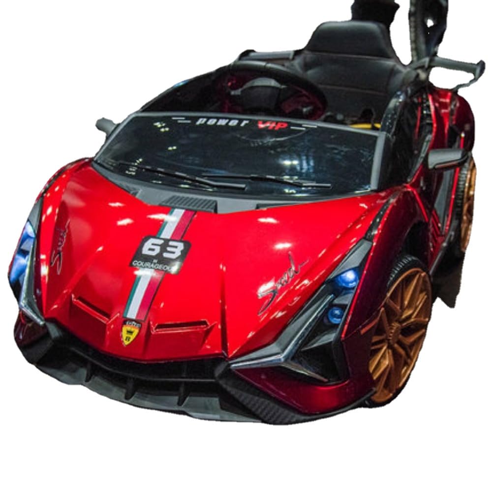 Amazon.co.jp: ランボスポーツカー子供用電気自動車リモコン付き
