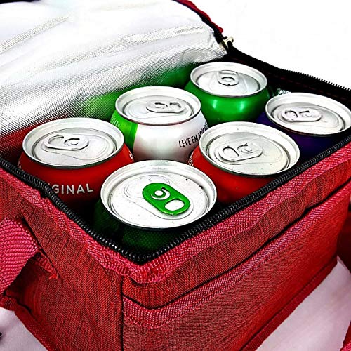 Bolsa Térmica Necessaire Academia Marmita Fitness Mamadeira (Vermelho)