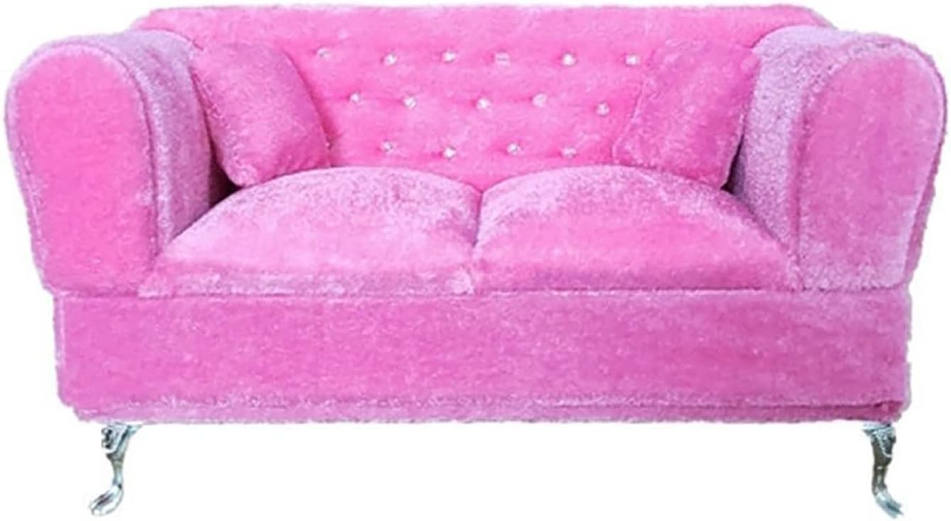 Openable Jewelry Couch Dollhouse Sofa Jewelry Box Pink Vintage Miniature Sofa Earrings Necklace Bracelet Storage Box