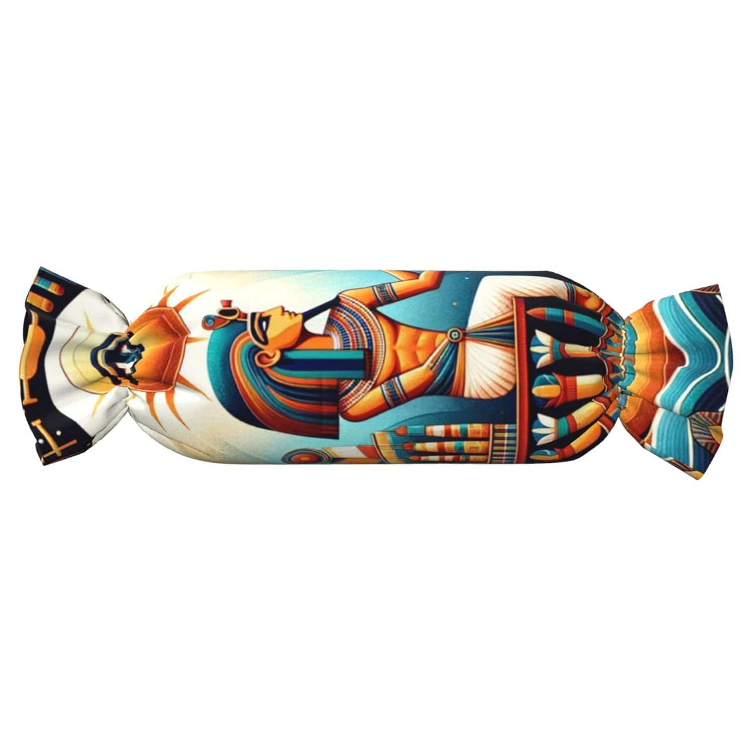 Augenstern Candy-Shaped Pillow with Insert Egypt-Ankh-God-Eye Candy Tube Cushion with Filling