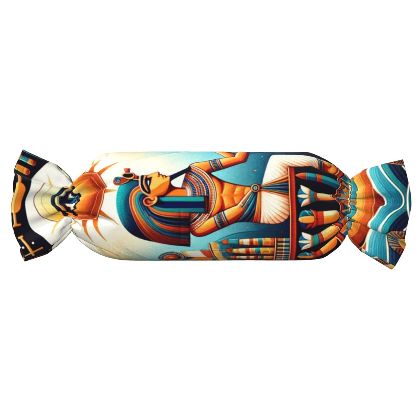Augenstern Candy-Shaped Pillow with Insert Egypt-Ankh-God-Eye Candy Tube Cushion with Filling