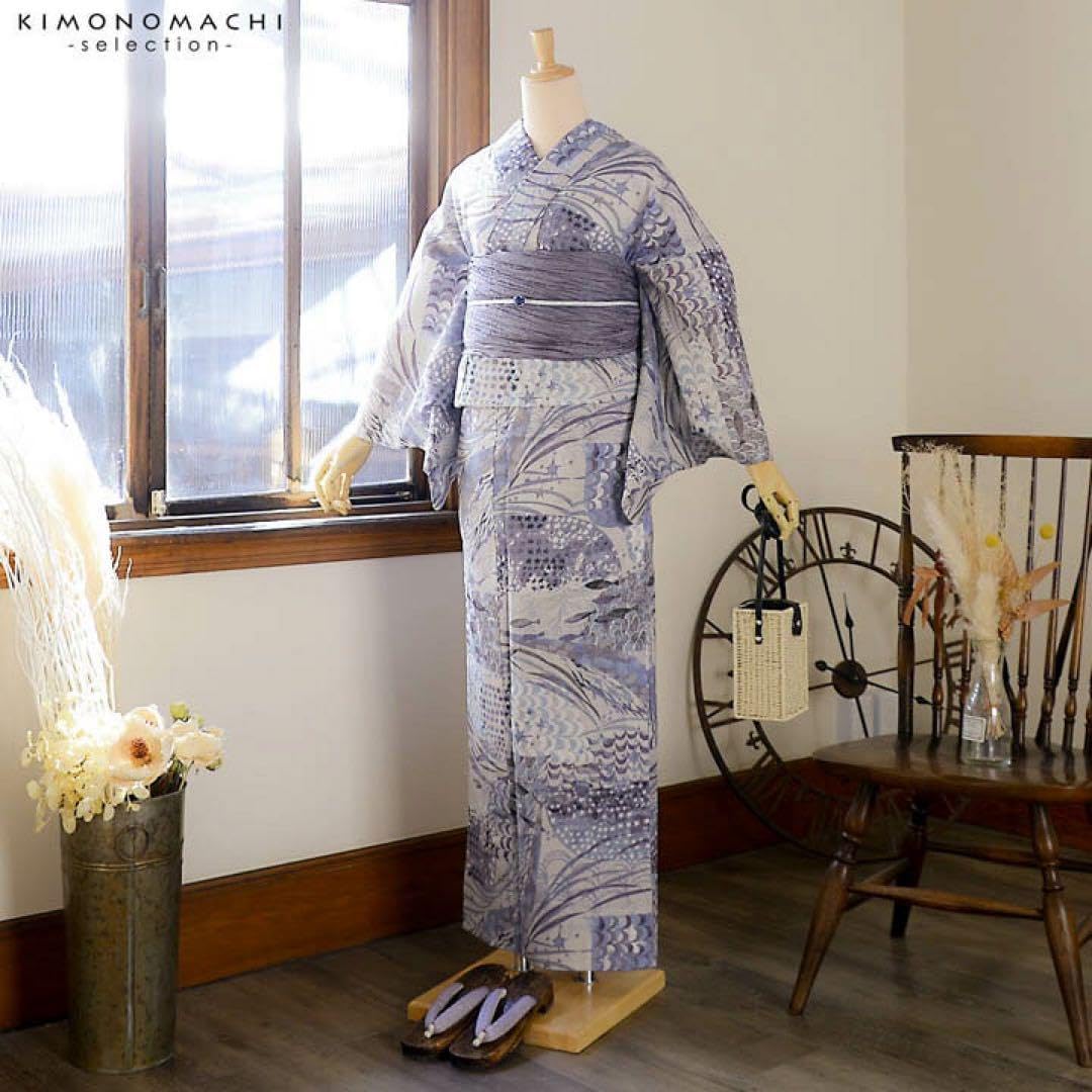 フリーサイズ 金子みすゞ 波の子守唄　浴衣 みすゞうた 浴衣 波の子守唄 金子みすゞ みすず 花火 夏祭り 波