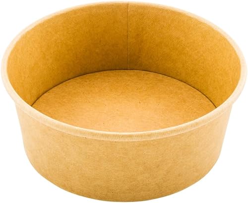 Miniatura 2 de Restaurantware Bio Tek - Recipientes para llevar de 25 onzas, 200 cuencos resistentes a fugas y grasa, para alimentos calientes y fríos, redondos,