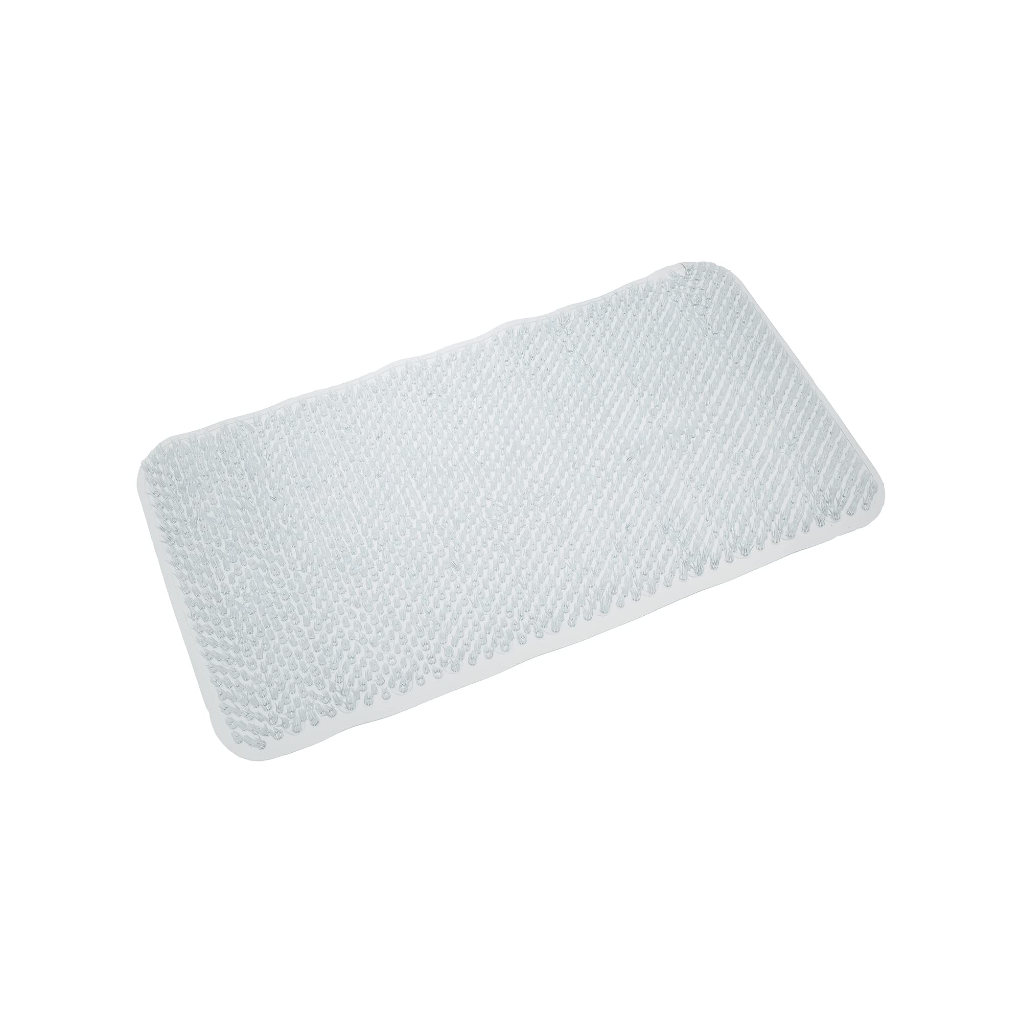 Blue Canyon White Comfort Nonslip Bath Mats With Rubber Extensions, Quick Dry Bath Rug With Suction Pads & Drain Holes, Mould Resistant Bathroom Accessory, Durable Bath Rug Runner 65 X 37 Cm –