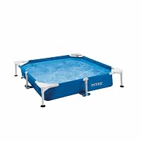 Intex 48402NP - Piscina Fuori Terra Quadrata per Cani, con Pompa Filtro 1136 L/h