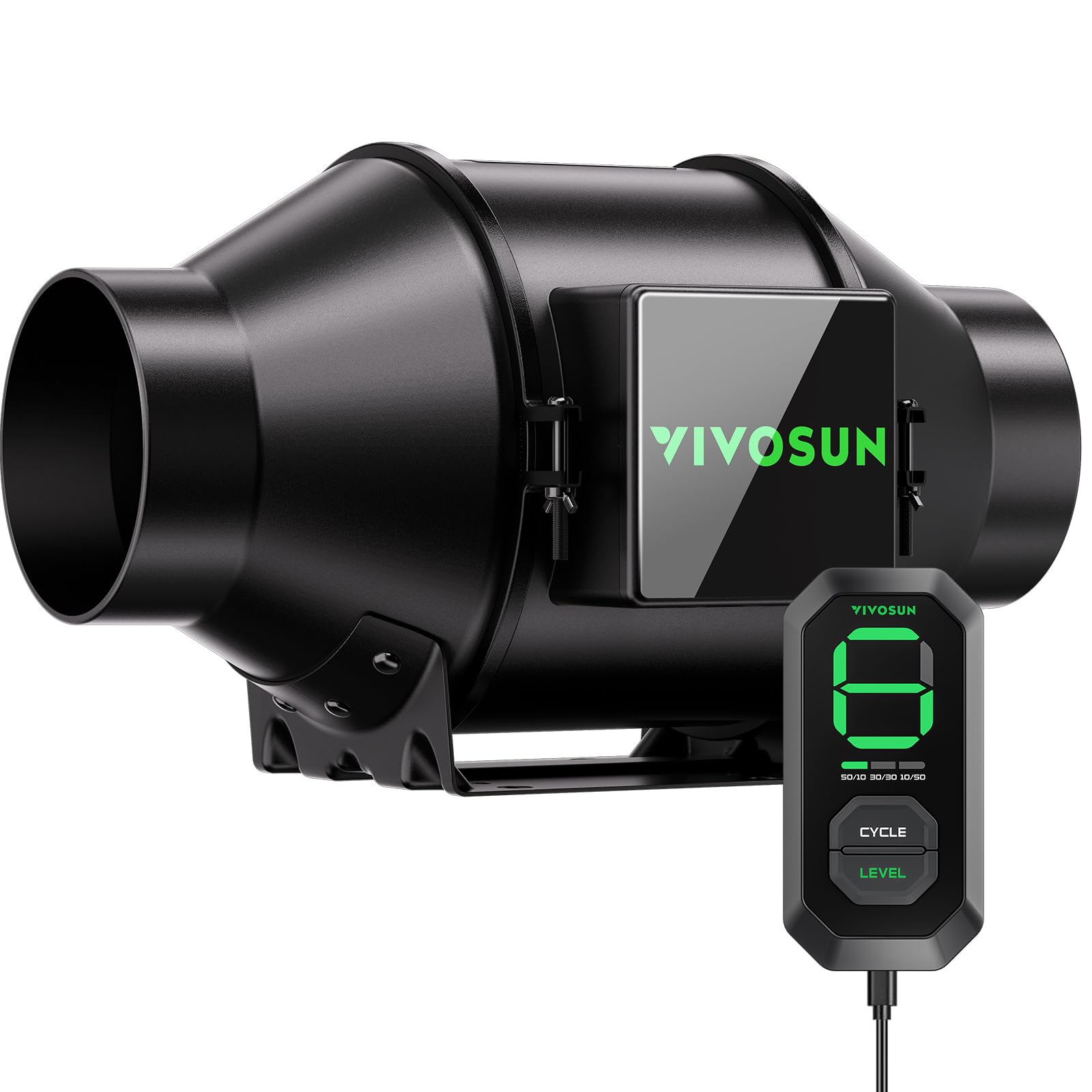 ***** see pictures similar product. intertek gdfp 100 ****VIVOSUN G4 4" Inline Duct Fan & 3 Cycle Modes E12 Speed Controller, AeroZesh Grow Tent Kit Ventilation Fan with 195 CFM EC Motor, Programmable Exhaust Fan for Heating Cooling Booster, Hydroponics