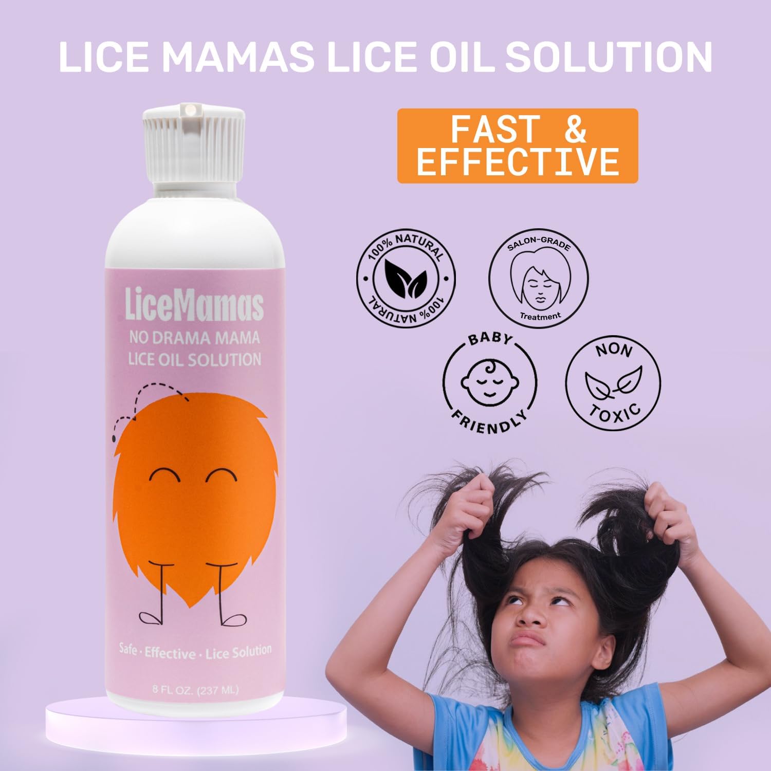 Oil Treatment, Dimethicone Lice Formula, Fast Lice Removal Kids