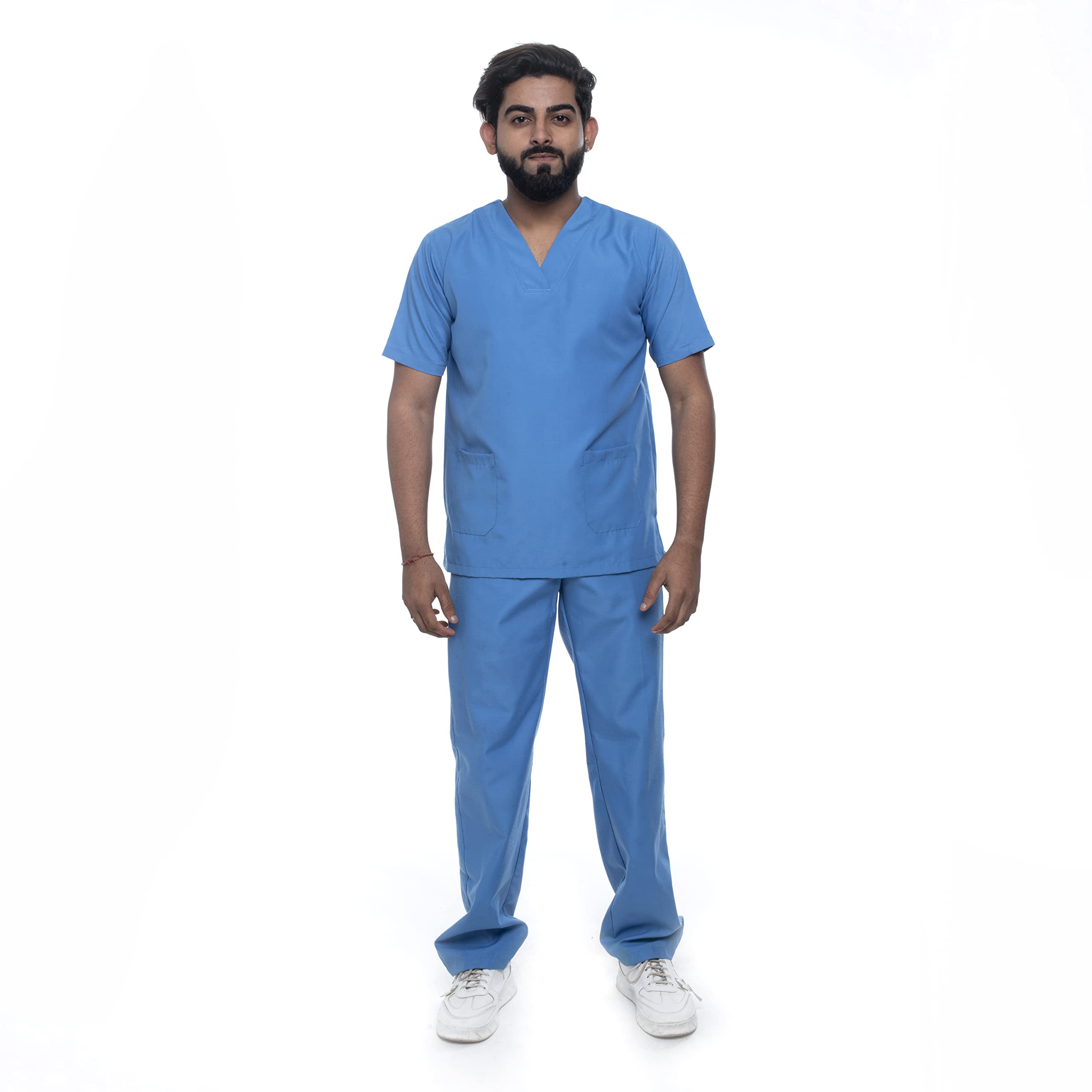 GLUN® Unisex V-Neck Suit Medical Scrub Top and Bottom Uniform Health-Care Professionals, Doctors, Nurses and Dentists Blue Color (XXL) (B0BR55PRZ7) Amazon Price History, Amazon Price Tracker