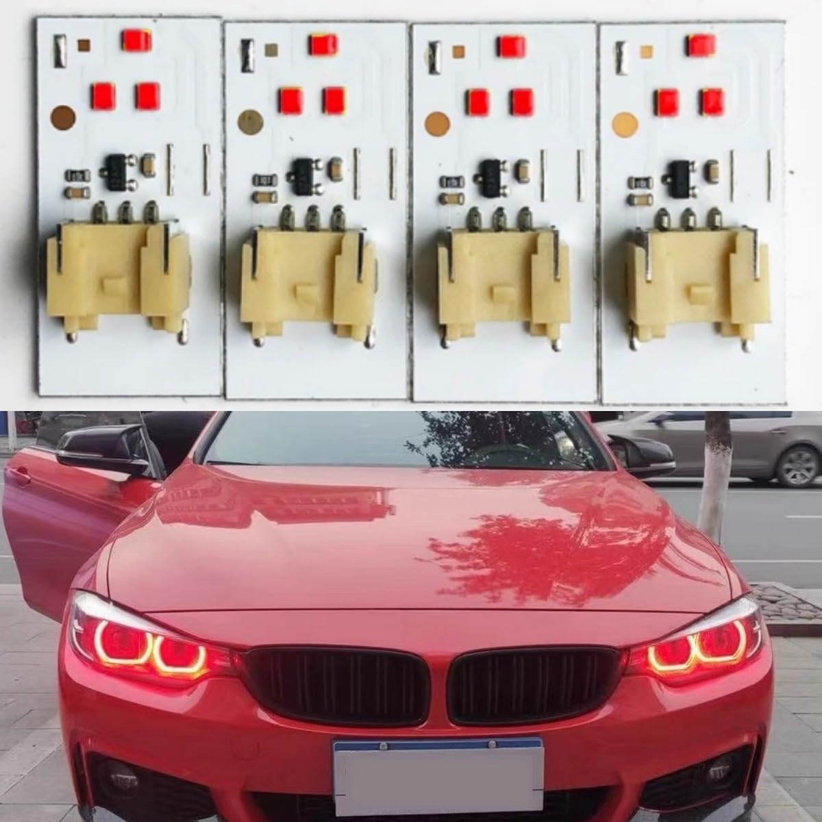 Yellow DRL Golden Eye Chips For 2012-2015 B-MW 3 Series F30 F31 328i 335i 320i 335iX 328iX 320iX 328d 328dX Xenon Headlight, Daytime Running Light Angel Eye Boards, 63117398766, 63117311243 (Yellow)