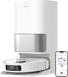 dreame L10s Ultra Saugroboter mit Wischfunktion und automatische (Staubentleerung, Wischpads Selbstreinigung) 3D-Hinderniserkennung, 5300Pa Teppiche Tierhaare, 210m Akku, WiFi/APP, Weiß