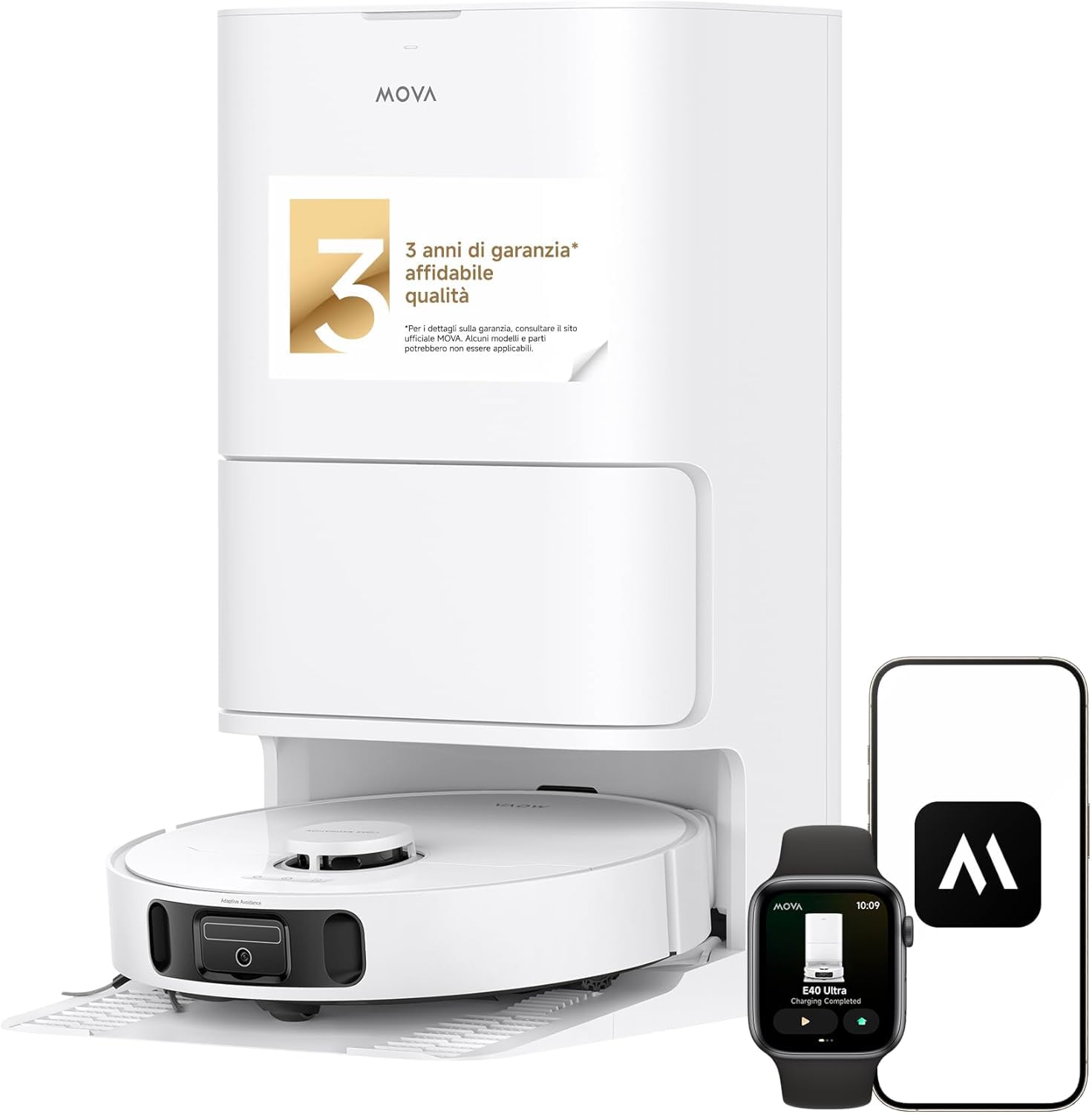 MOVA E40 Ultra Aspirapolvere Robot Bianco