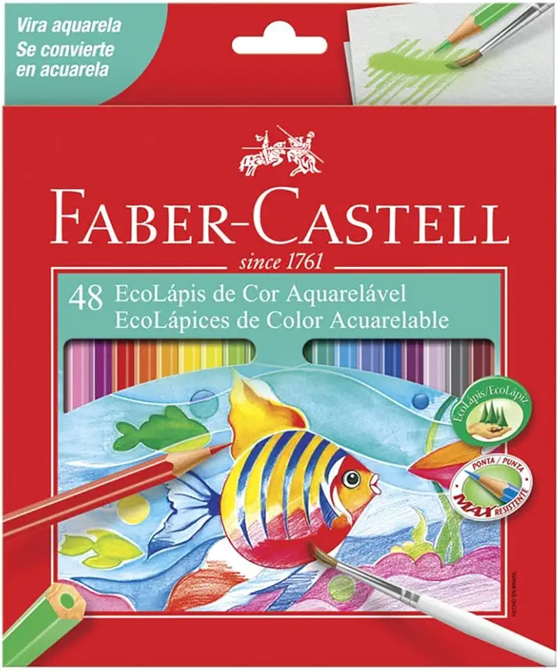 EcoLápis Aquarelavel 48 Cores, Faber-Castell, 120248G, Grafite