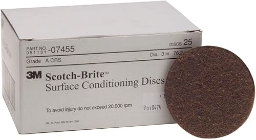 3M Cubitron Scotch-Brite 07453 Disco de acondicionamiento de superficie, 2 in x NH A CRS, 25 por caja