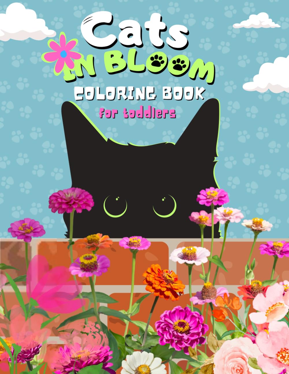 Cats in Bloom Coloring Book for Toddlers: A Purr-fect Coloring