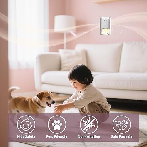 Miniatura 7 de Recambios de ambientador enchufable, 8 unidades, 5.28 onzas líquidas, cuatro aceites esenciales perfumados para el hogar y el baño, compatible con