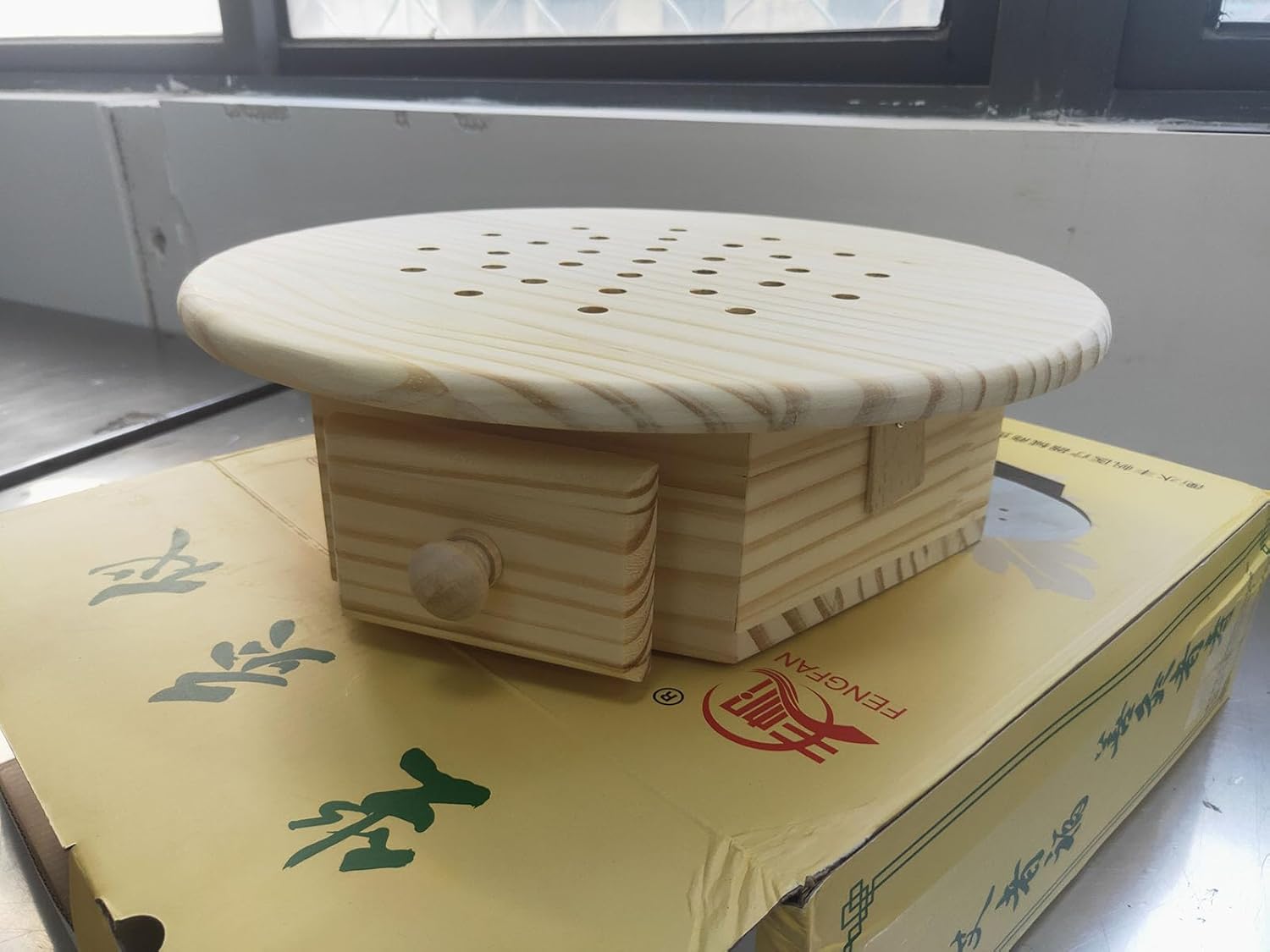 Moxibustion Box, Smokeless Moxa Cone Burner Box - Moxibustion Sit Chair & Cushion Set for Home Therapy, Meditation, Yoga, Relax