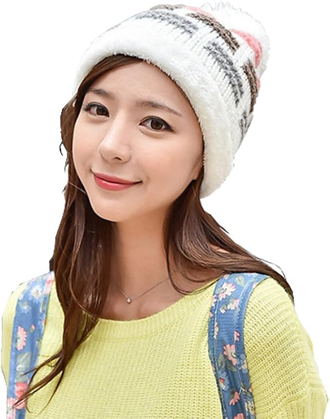 Amazon Ludus Felix ニット帽子 ボンボン 女性用 レディース スキー スノーボードにも使える 防寒対策 白 ニット 通販