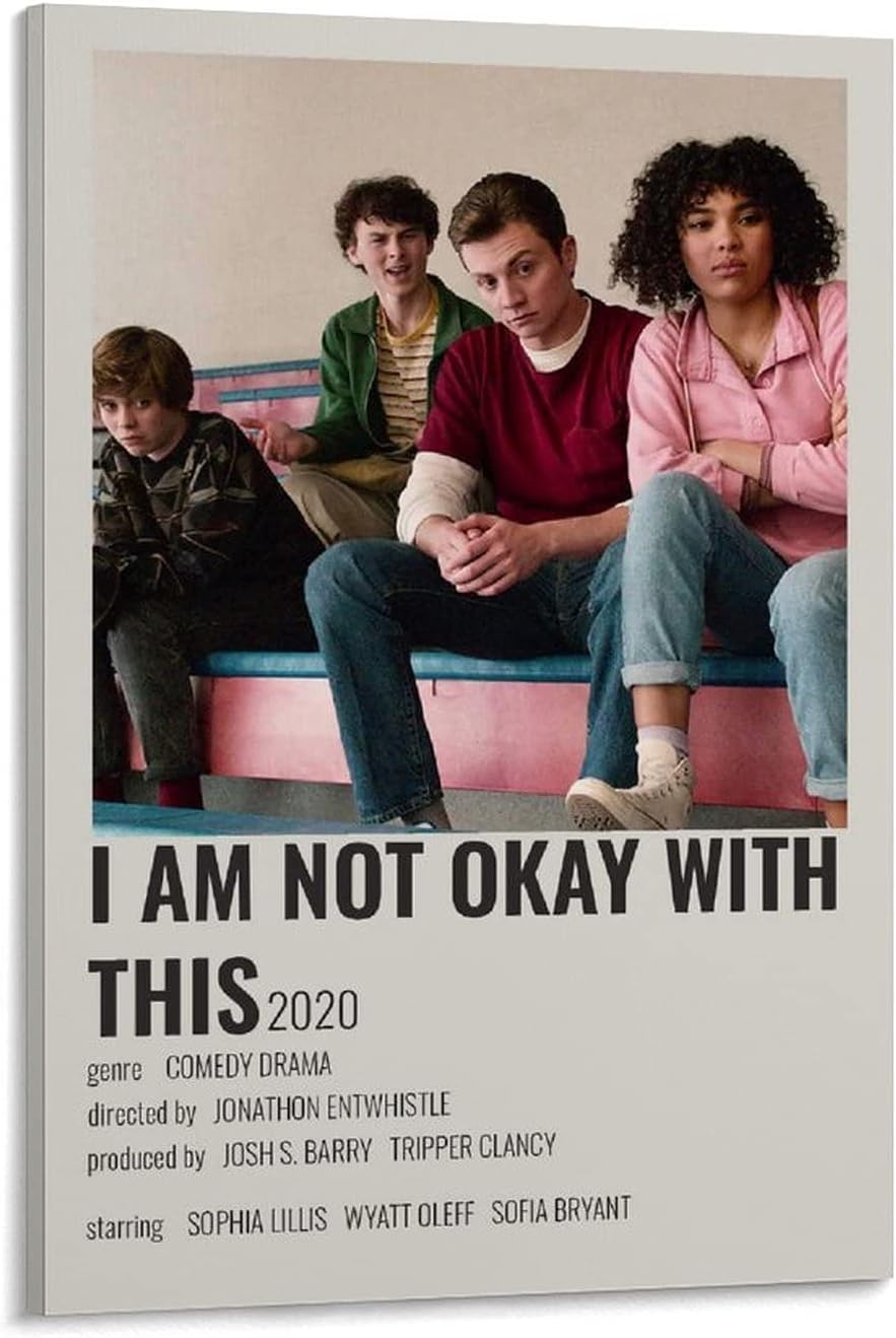 Amazon Com Hprt Room Aesthetics Art Minimalist Movie Poster I Am Not Okay With This Poster Decorative Painting Canvas Wall Art Living Room Posters Bedroom Painting x30inch 50x75cm Posters Prints