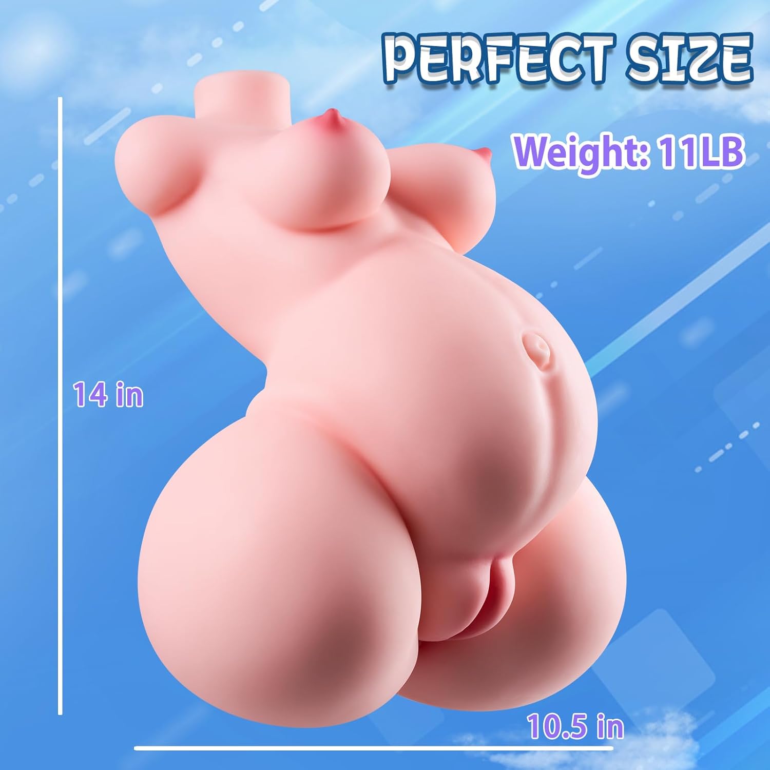 11LB Pregnant Sex Doll Male Masturbator, Small Pocket Pussy with Dual 3D Realistic Pussy Ass Channels, Pregnant Sex Dolls for Men Masturbation and Orgasm,11LB