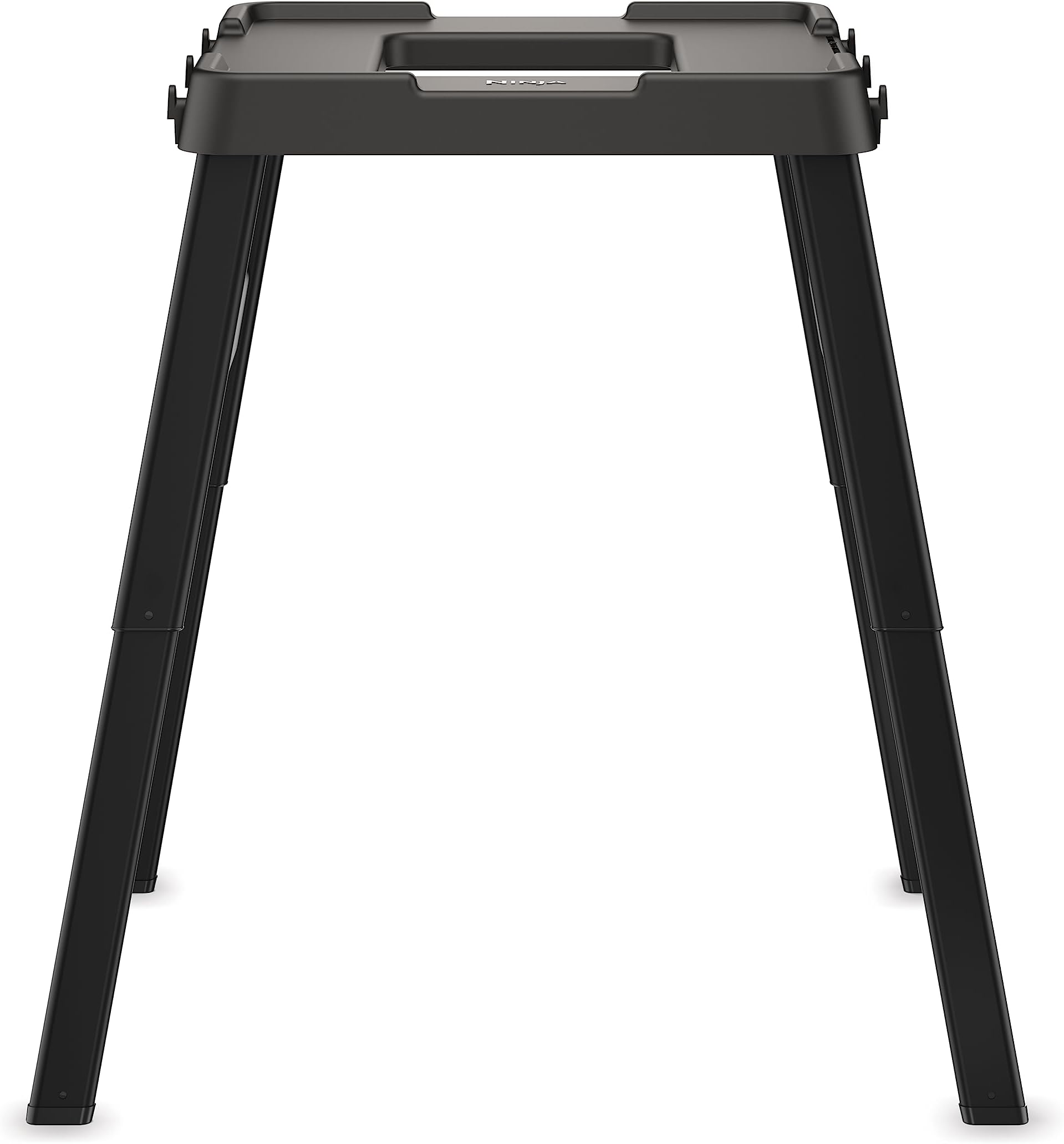 NinjaXSKUNSTAND Outdoor Stand, Woodfire Products, Adjustable Height, Utensil-Holder, Side Table-Compatible, Weather-Resistant, Black, 26" x 34" x 34