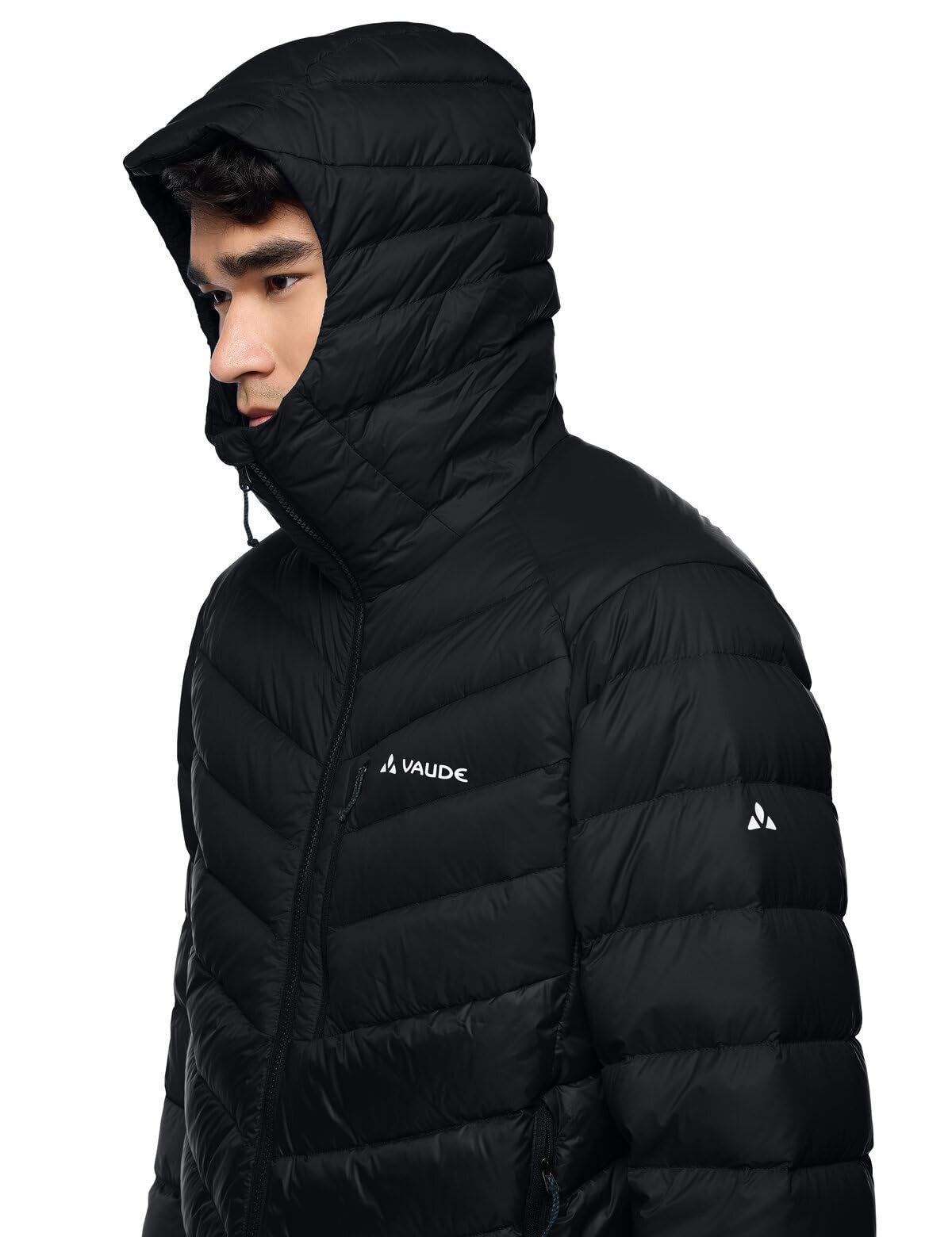VAUDE Herren Daunenjacke Monviso Down Hooded Jacket, Hochleistungsdaunenjacke, sehr leicht, exzellente Wärmeleistung, atmungsaktiv