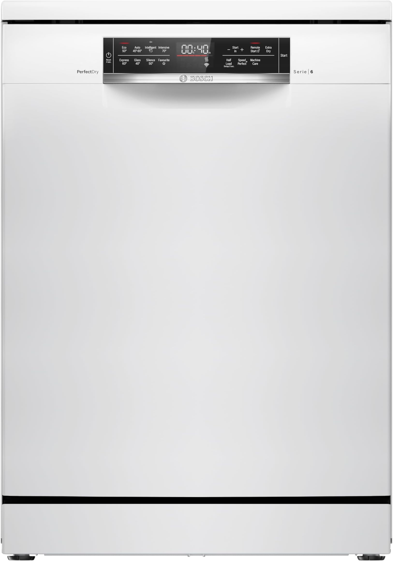 Bosch SMS6TCW01G Series 6, Free-Standing Dishwasher 60 cm, A Rated Energy, 9.5 litre,14 Place Settings, Ideal Dry, Extra Clean Zone, Vario Drawer Flexibility, 44dB, White [Energy Class A]