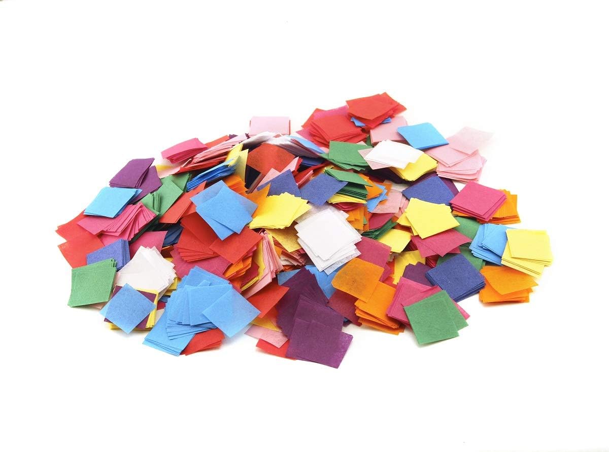 HyglossMosaic Squares - Tissue Paper Squares - 1.5โ x 1.5โ - Great for Arts & Crafts, DIY Projects, Classroom Activities & Much More - Assorted Colors - Value Pack - 2, 500 Squares, 83152